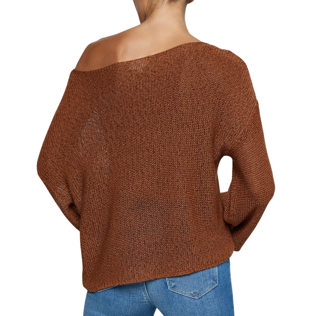 Ethan Knit Pullover in Dark Caramel
