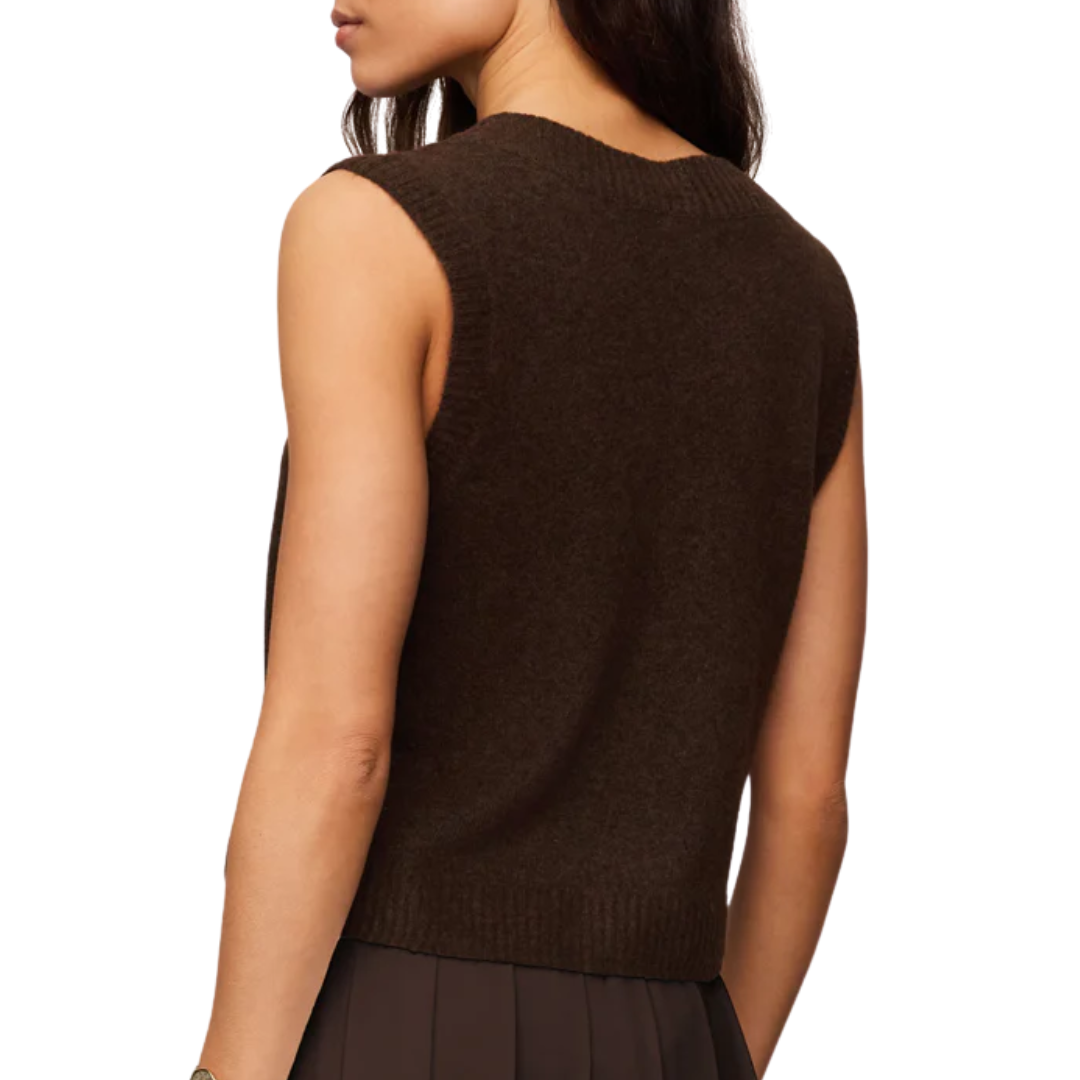 Class Act Sweater Vest in Dark Chocolate