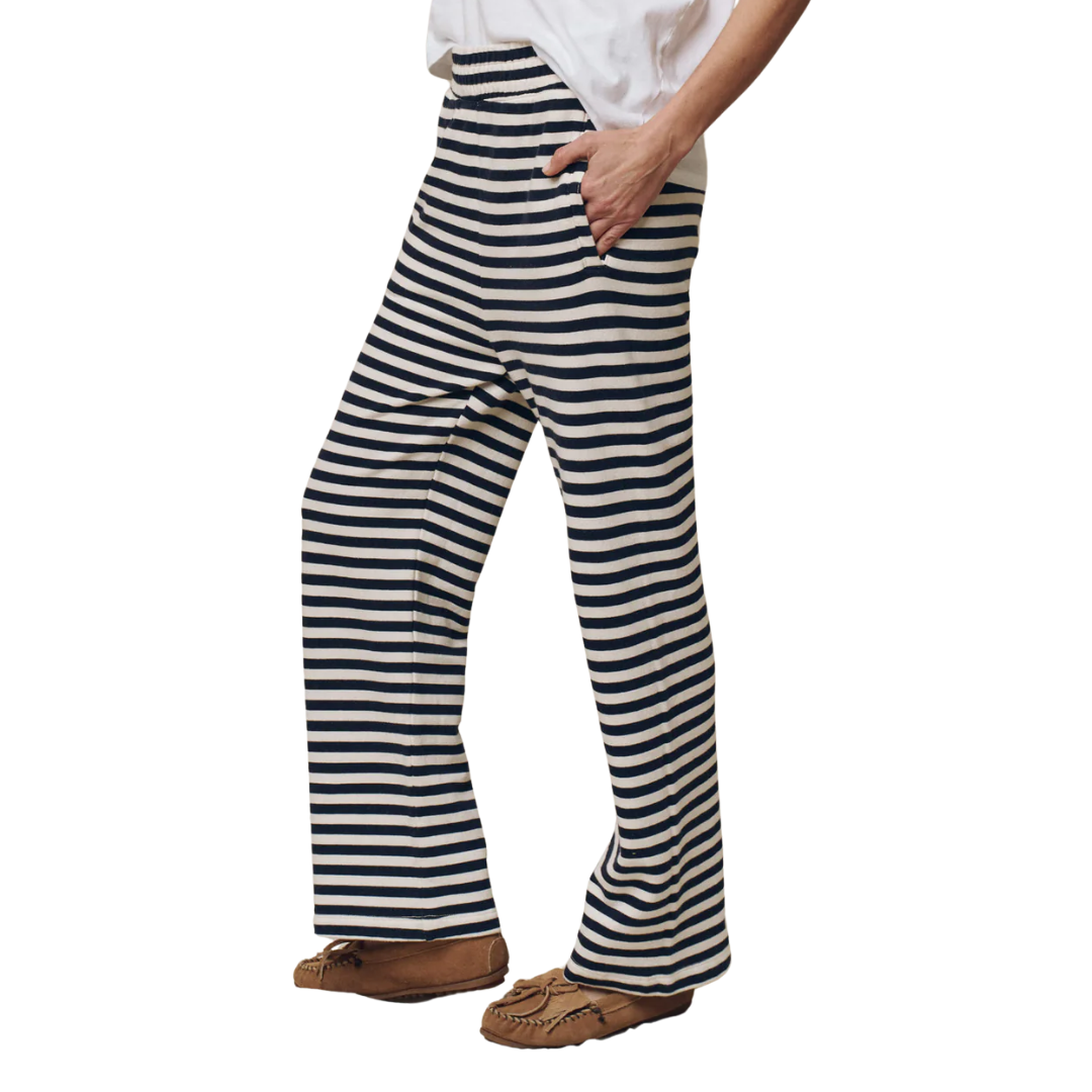 The Victory Sweatpant in Navy Sailor Stripe