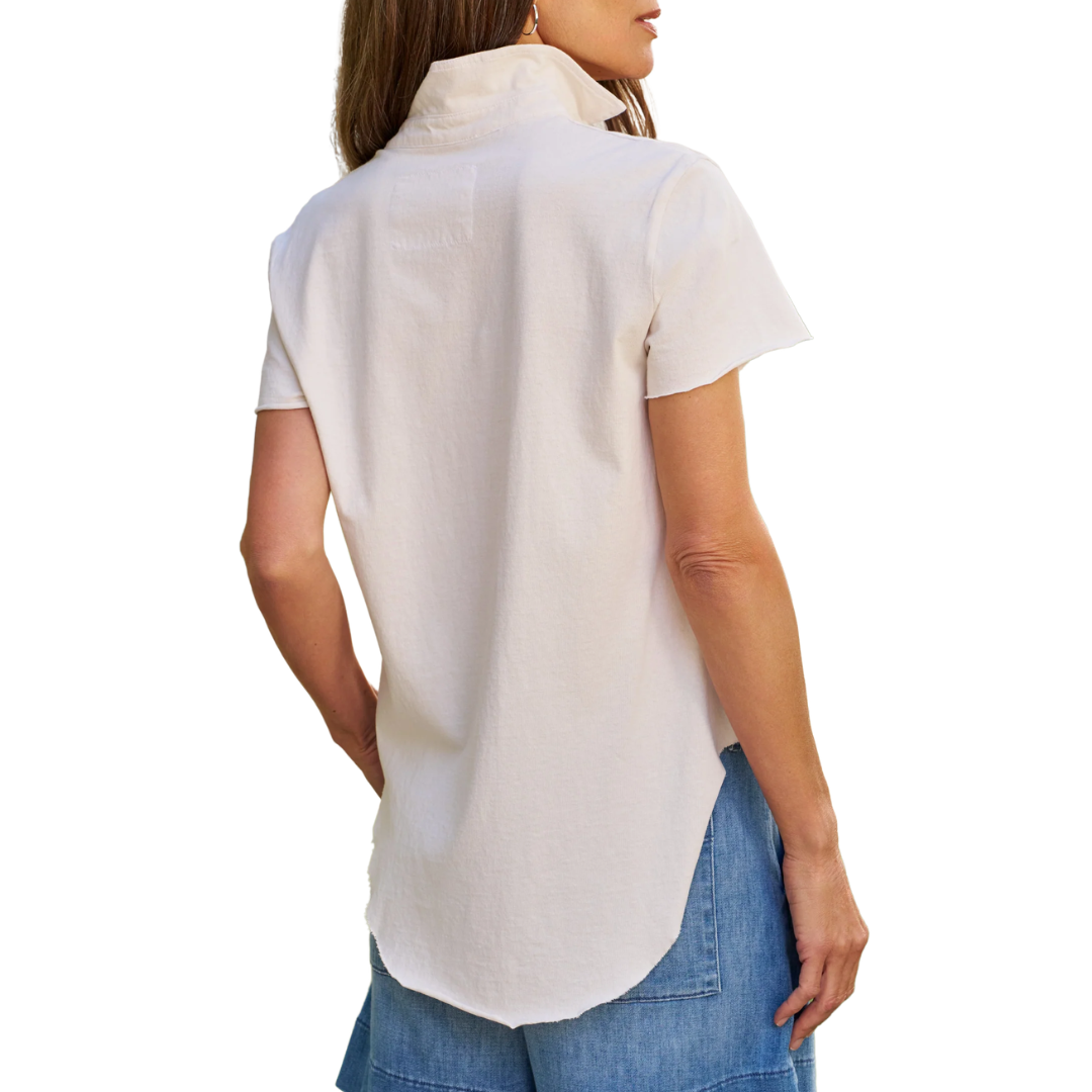 Charlotte Perfect Polo in Vintage White