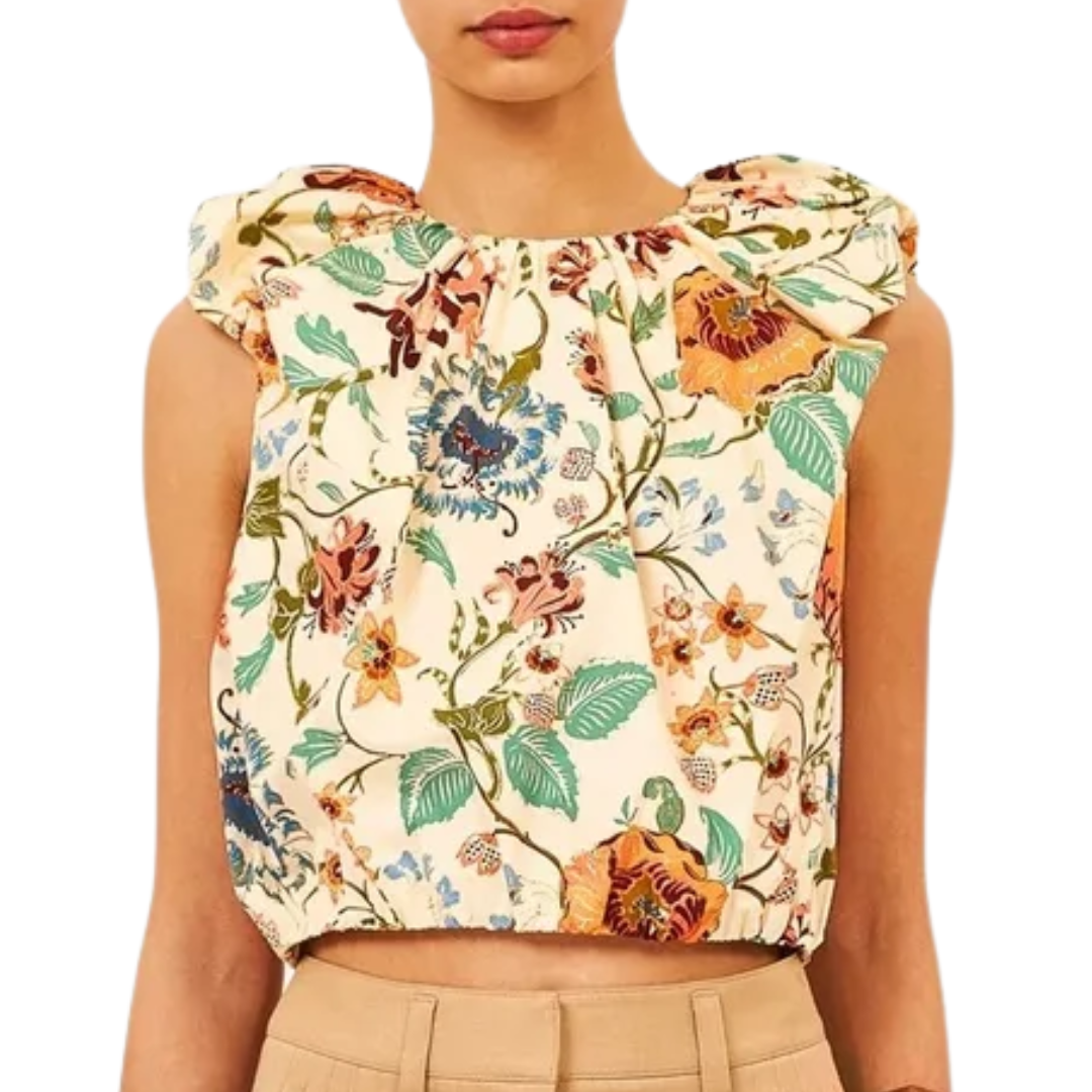 Gracie Sleeveless Cotton Top in Abalone