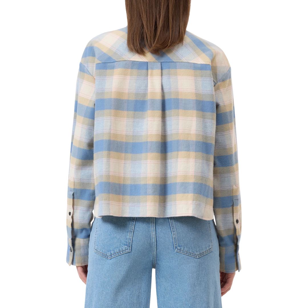 Cotton Shirt Blouse in Powder Blue