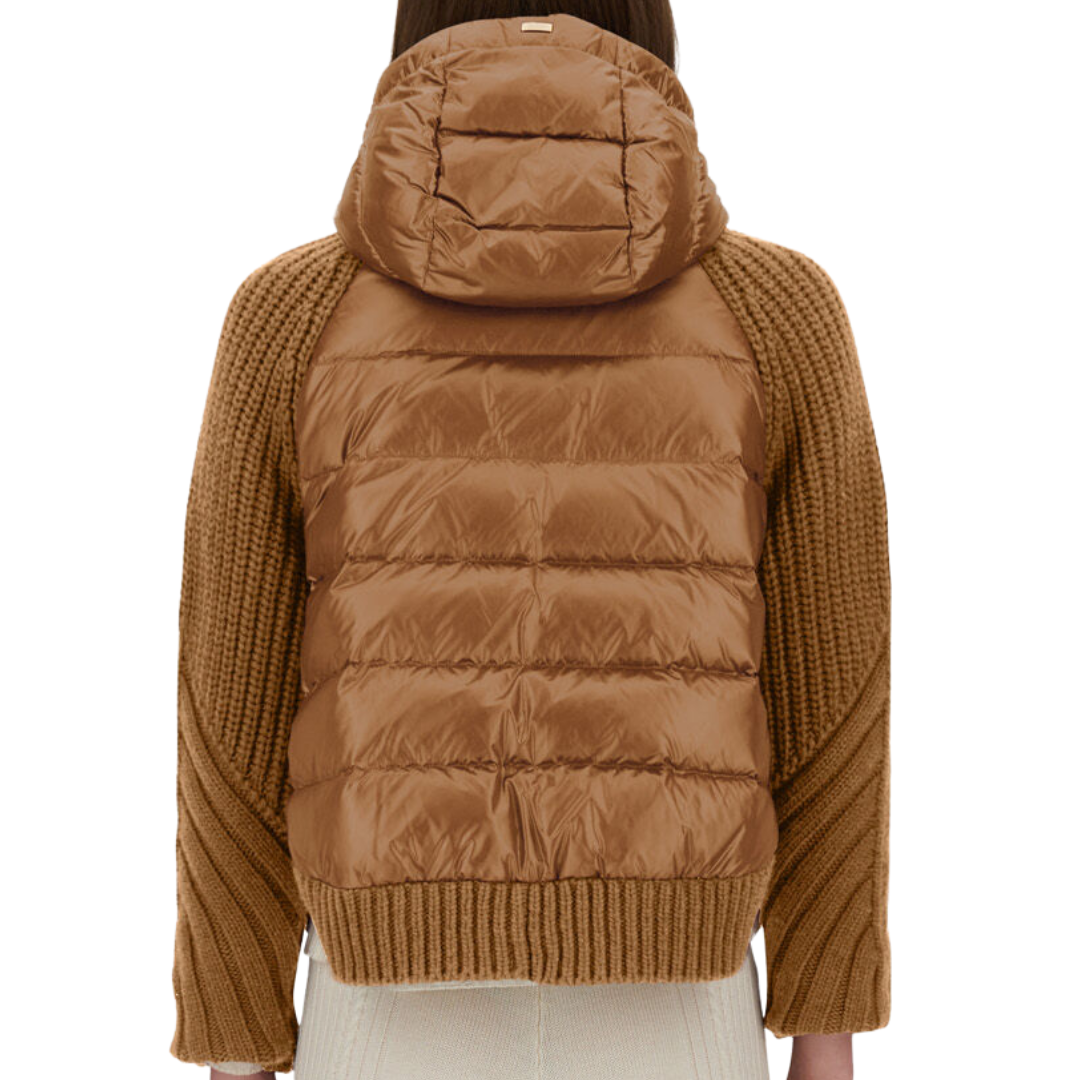 Cob Stitch Cardigan in Camel