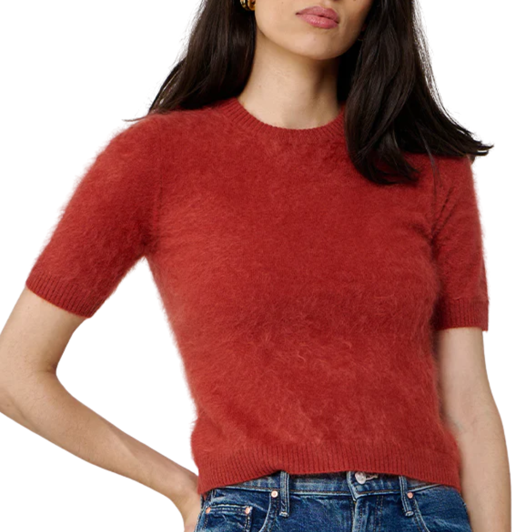 Cropped S/S Crew in Ginger