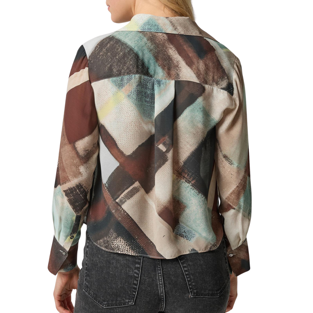 Collared Button Down in Cappuccino Plaid