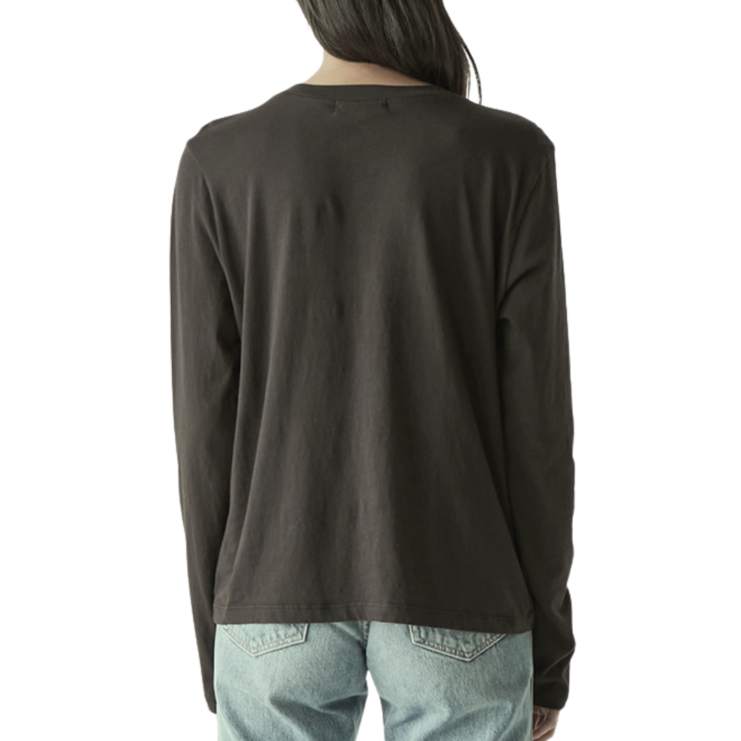 Clarissa Long Sleeve Tee in Charcoal