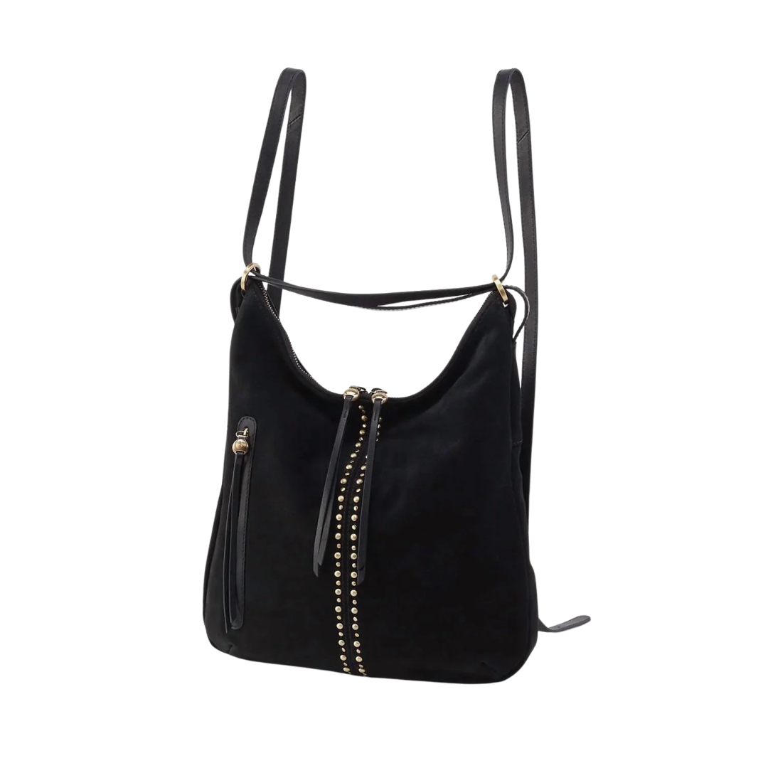 Merrin Convertible Backpack & Shoulder Bag in Black