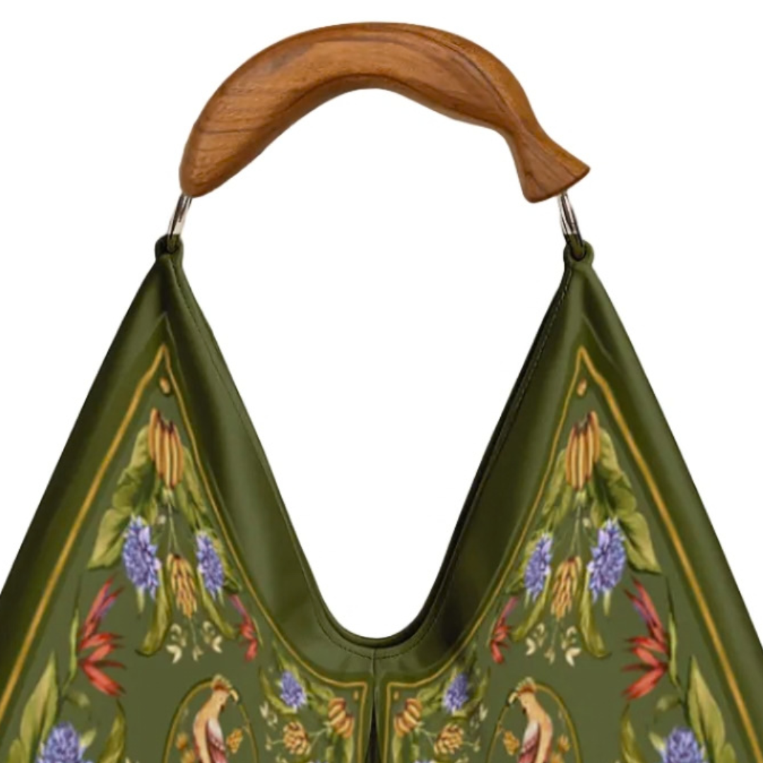 Satin Scarf Medium Bag in Tropical