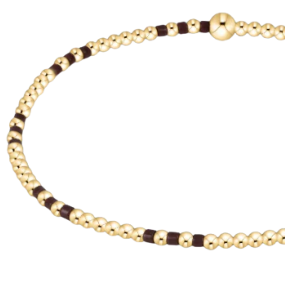 Hope Joy Pattern 2MM Bracelet in Chocolate