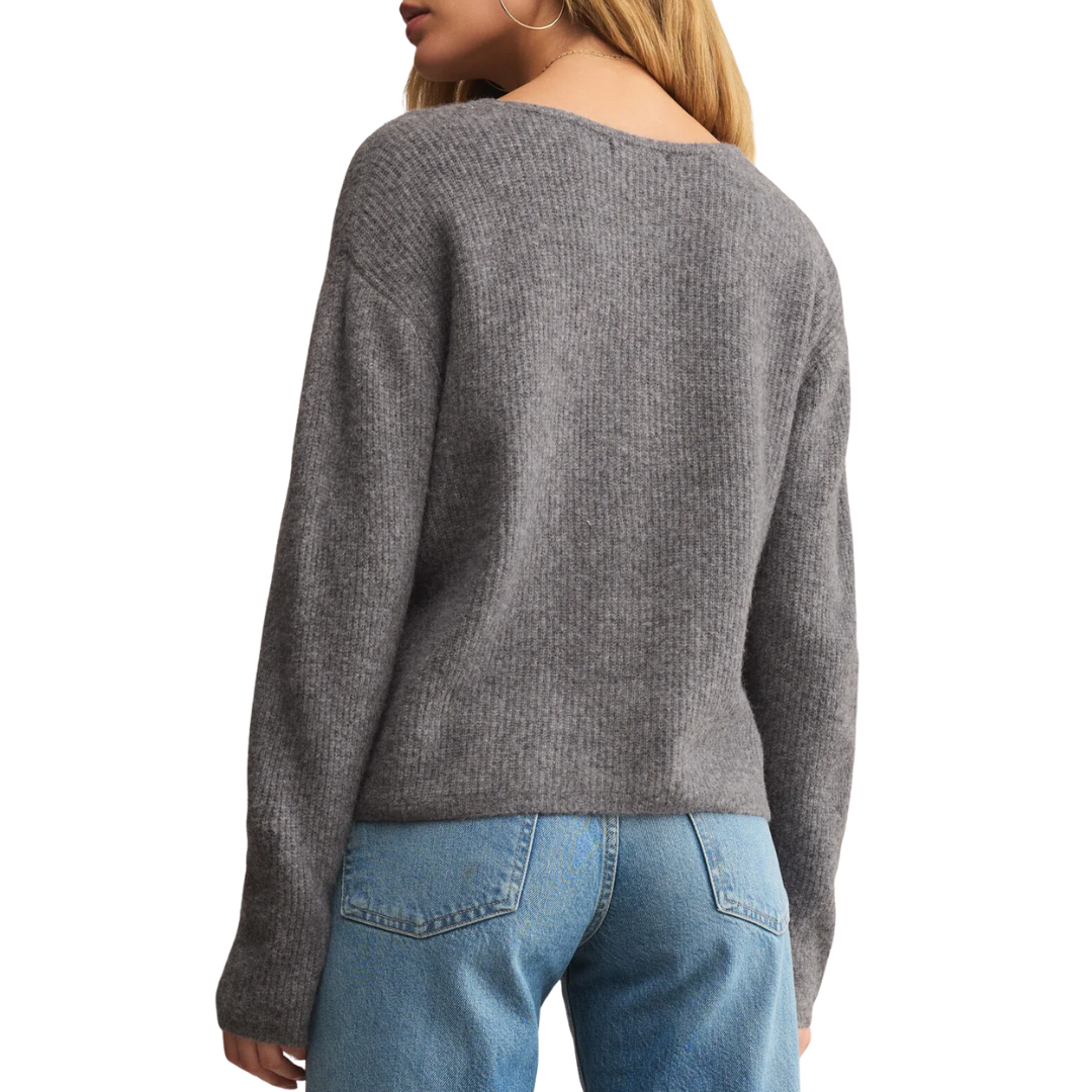 Emile Cardigan Classic in Heather Grey