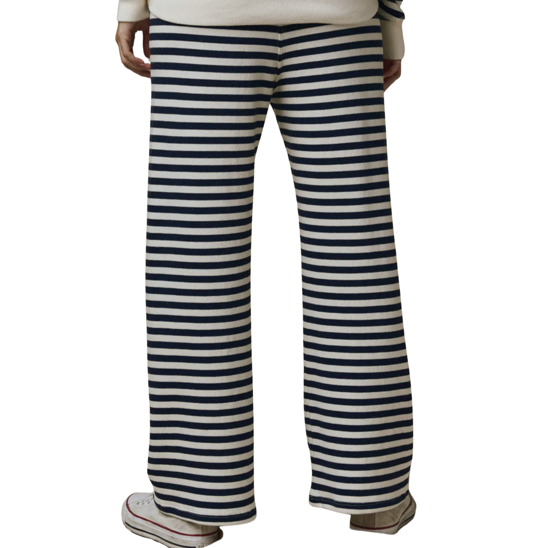 The Lap Sweatpant in Navy Sailor Stripe