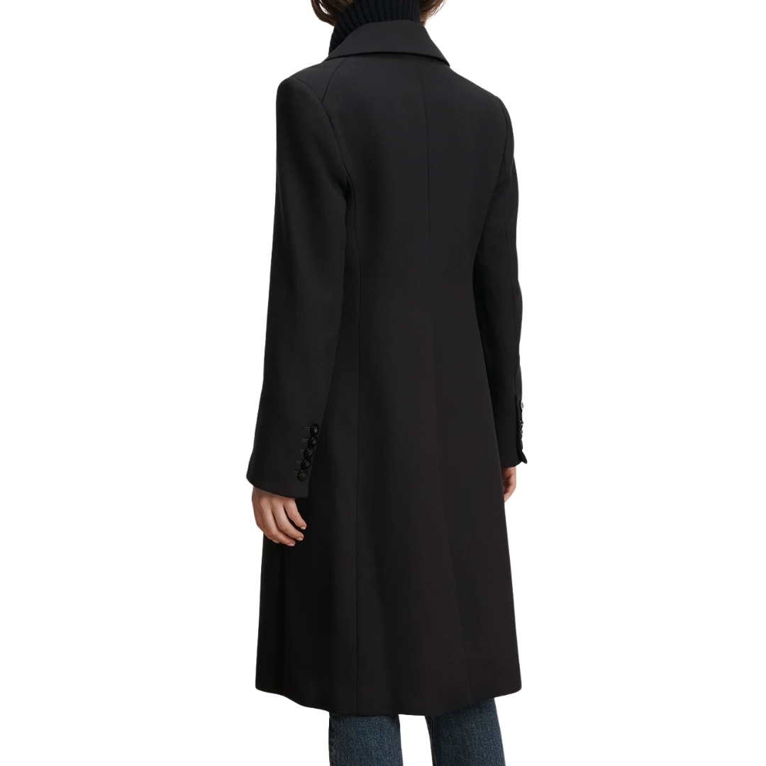 Stryder Double-Breasted Dickey Coat in Navy