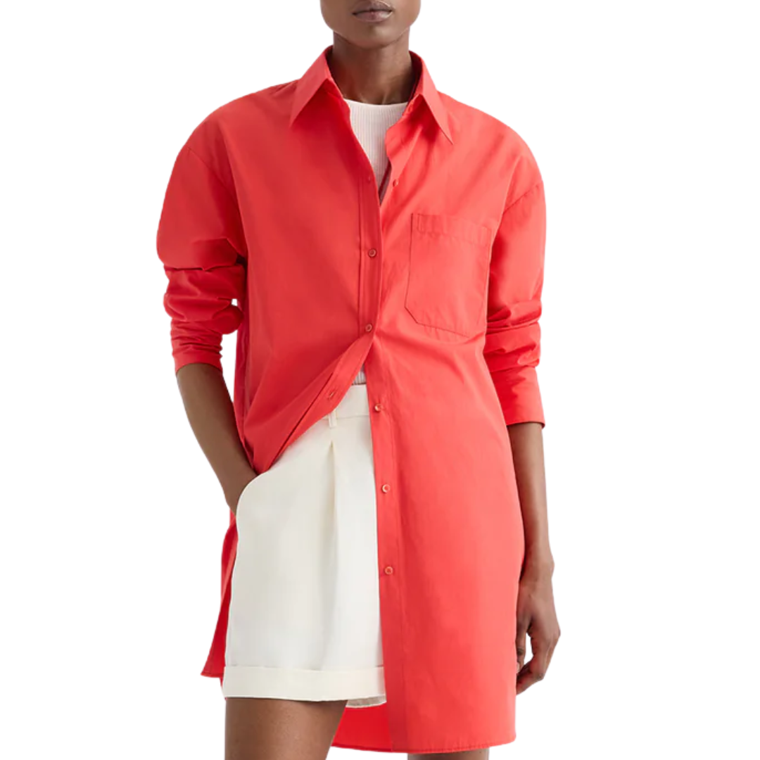 Big Joe Shirt Dress in Tomato