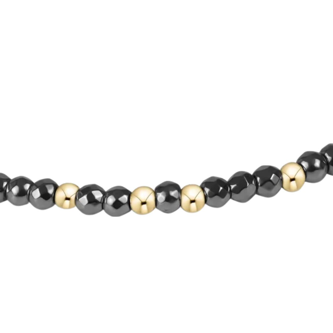Hope Unwritten Silver Faceted Hematite 2MM Bracelet