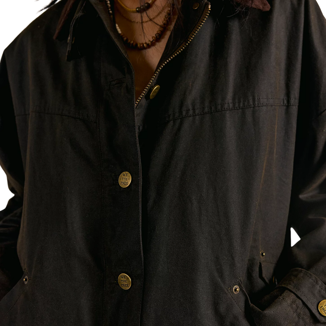 We The Free Cori Waxed Jacket in Olive