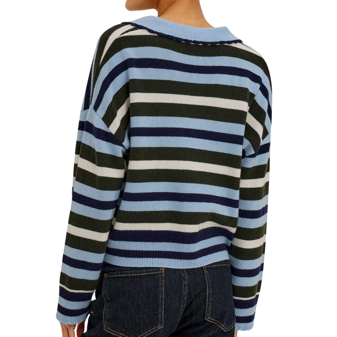 Delora Sweater in Sky Forest Stripe