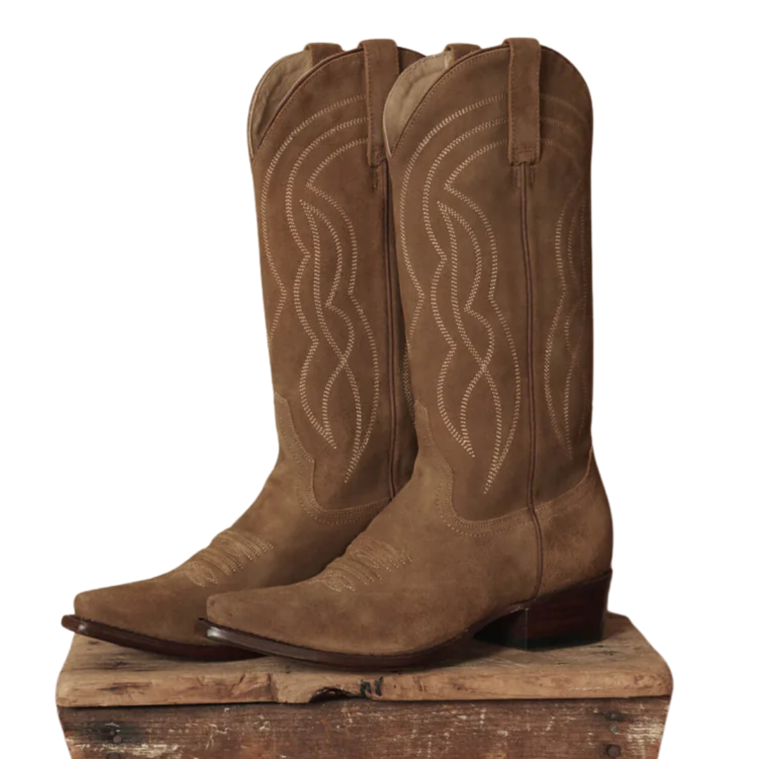 The Cowboy Boot Suede in Tan