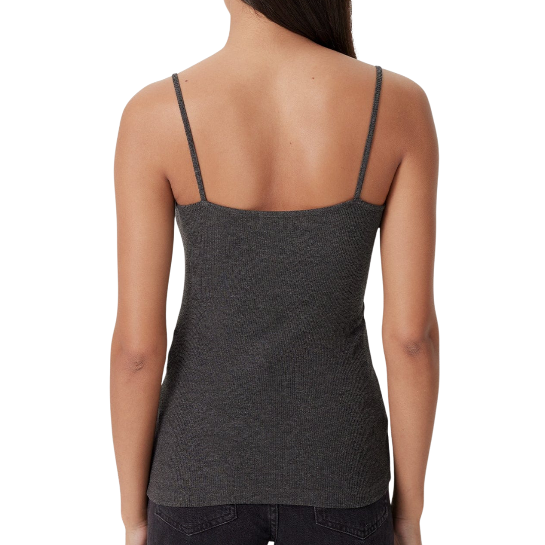 Ribbed Cami in Charcoal Heather
