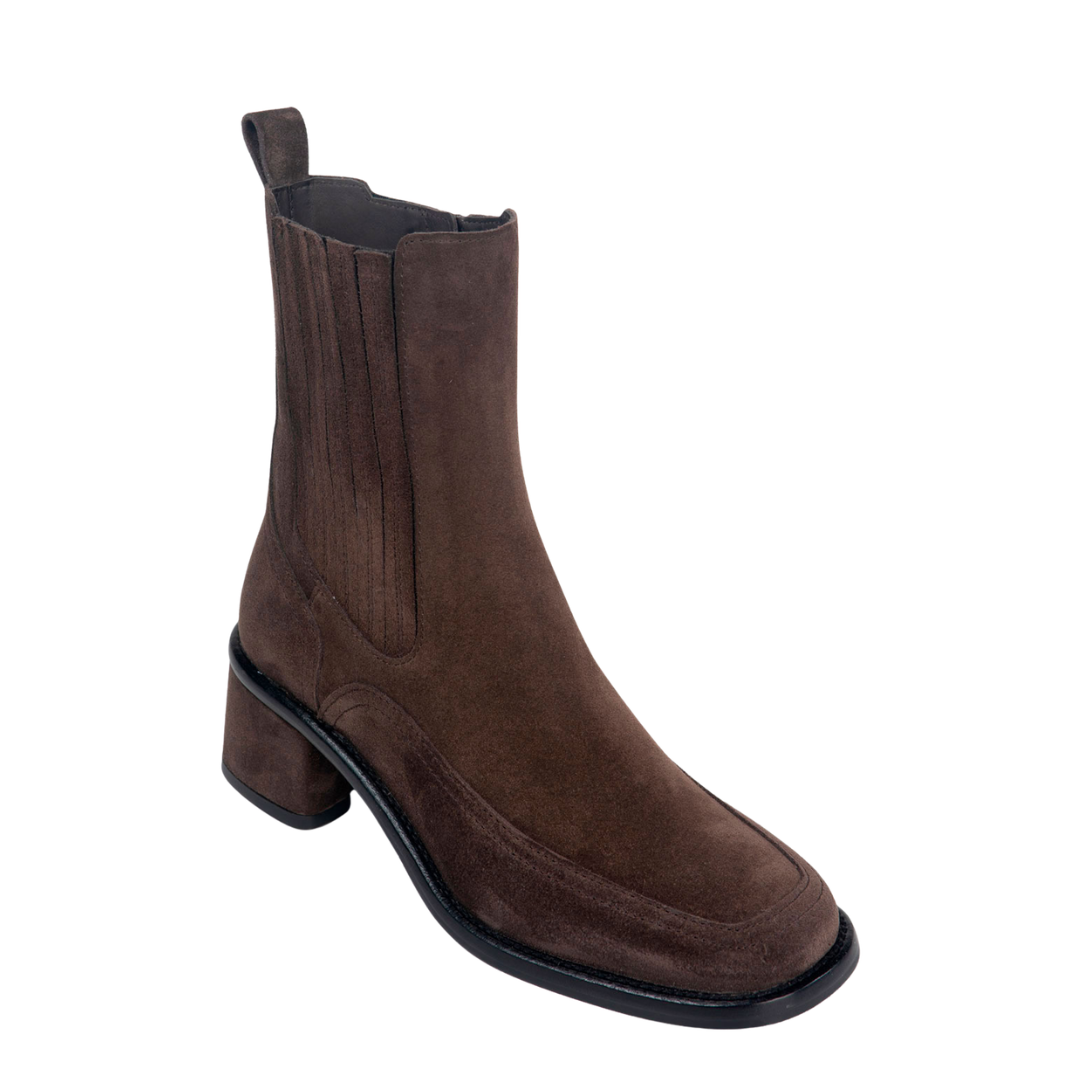 Colette Heeled Ankle Boots in Crosta Corvino