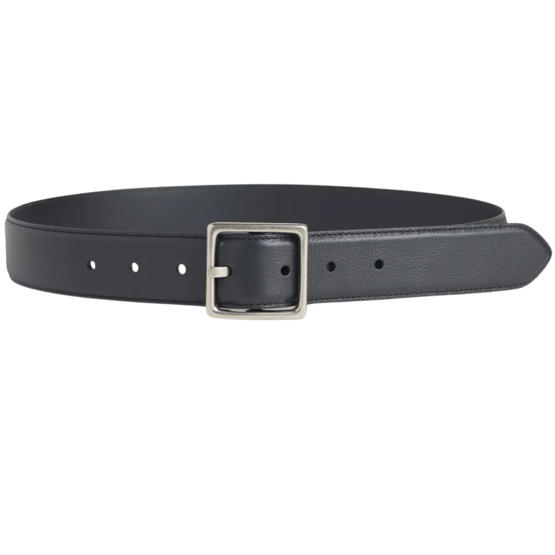 The Allie Belt in Black Tumbled Nickel