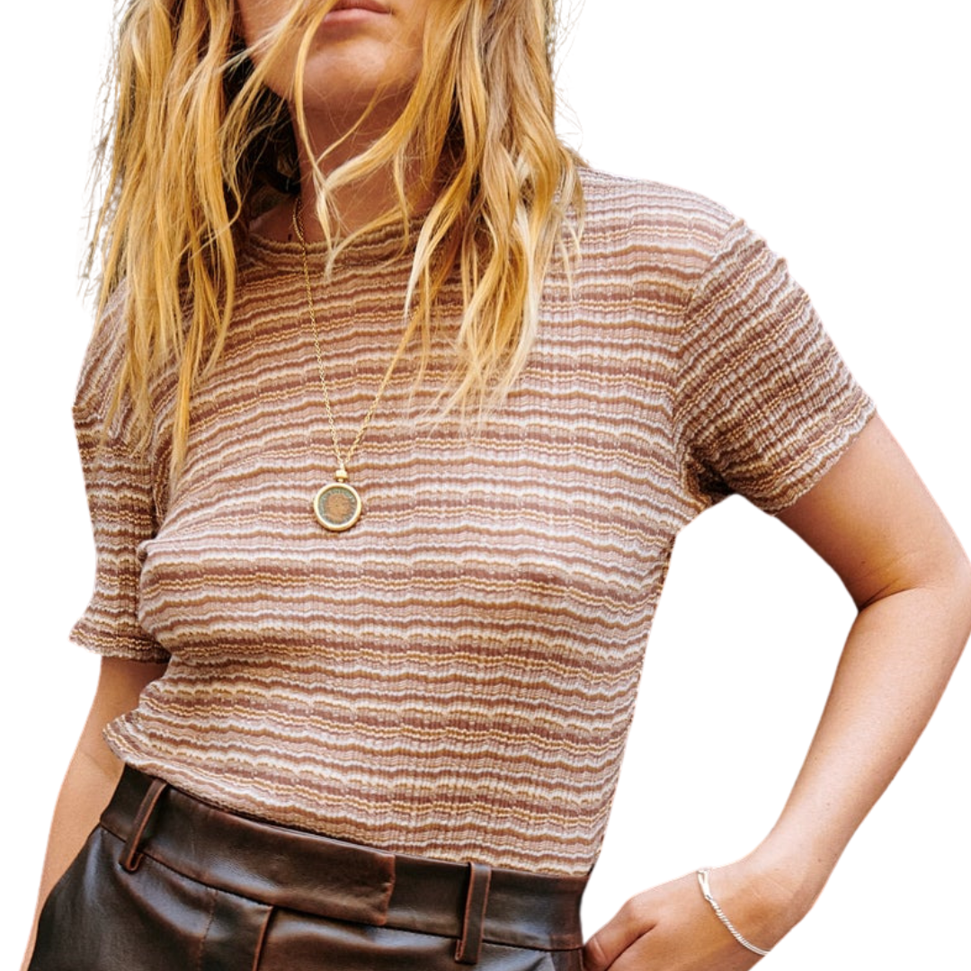Baby Tee in Vintage Brown