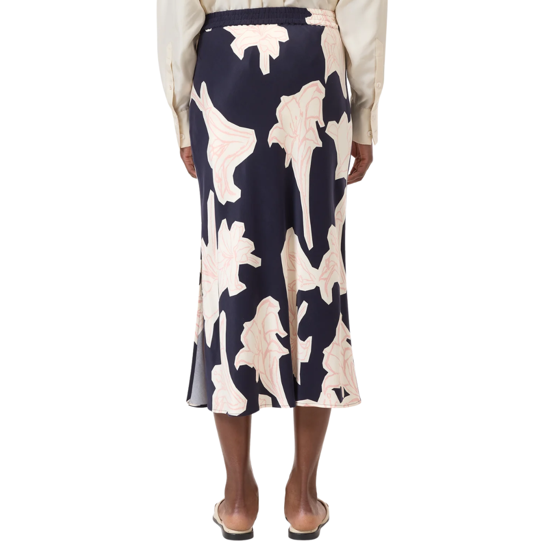 Slip Midi Skirt in Dark Night