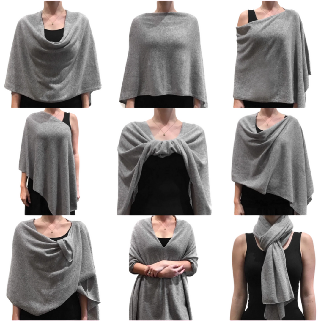 Cashmere Ruana in Peony