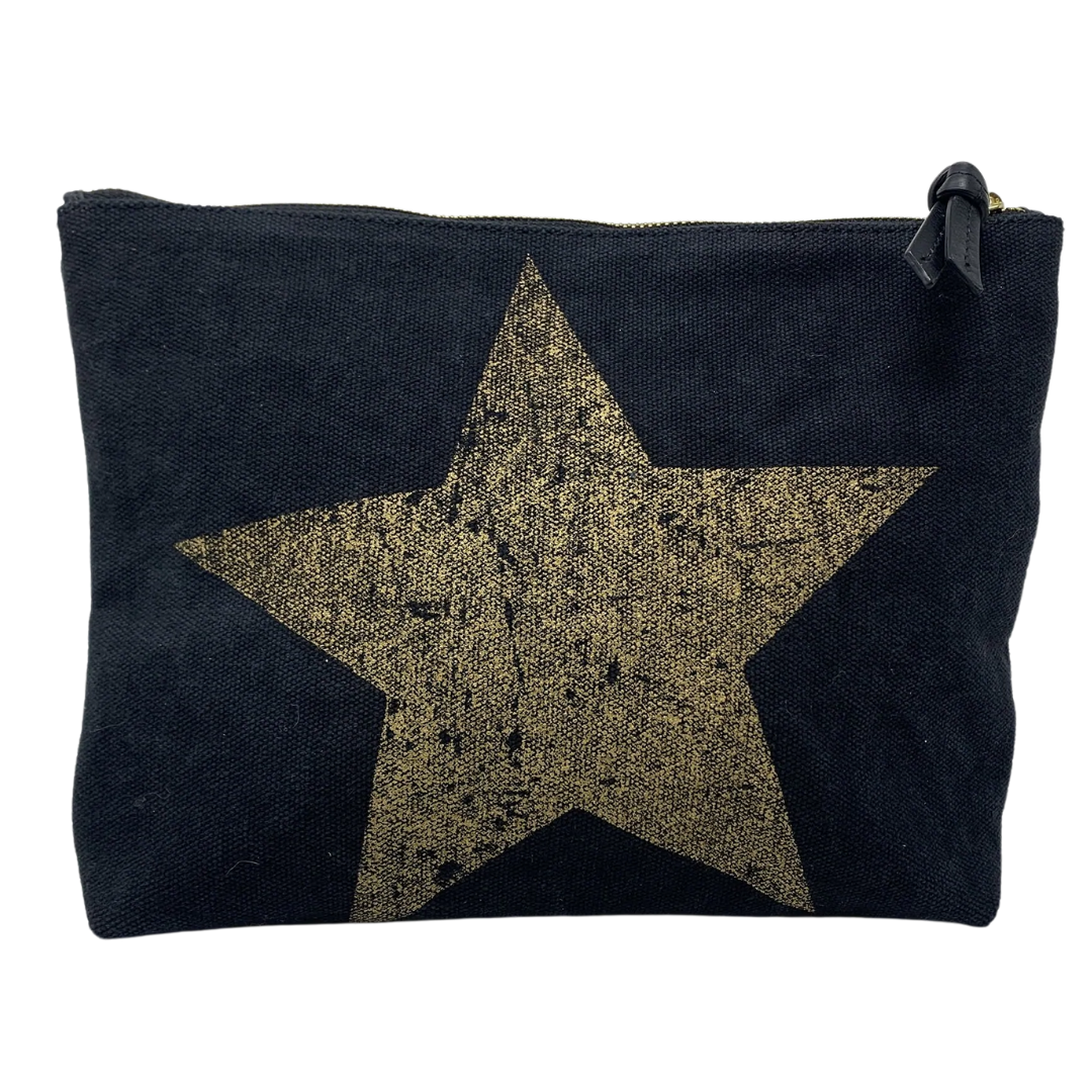 Giganti Gold Star Canvas Pouch in Black & Gold