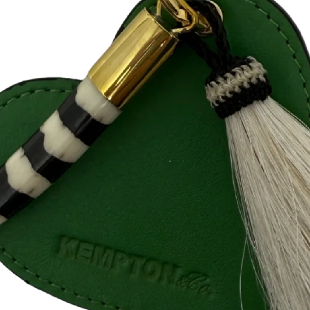 I Heart U Heart Bag Charm in Kelly Green