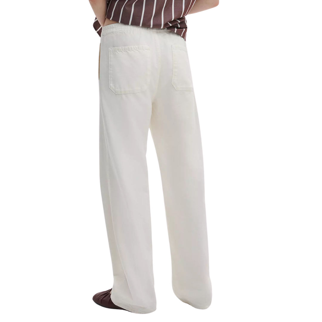Logan Denim Track Pants in Ecru Sport