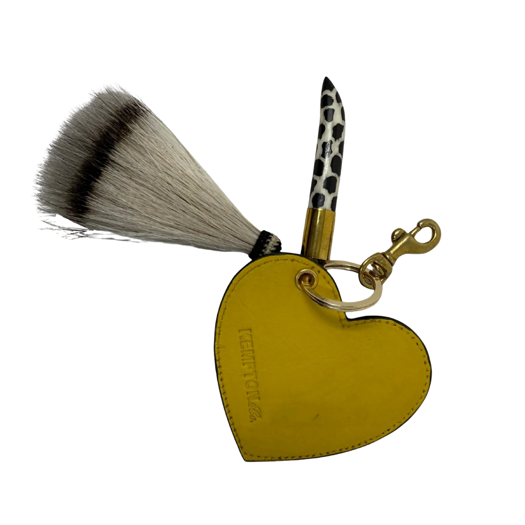 I Heart U Bag Charm Semi Perf in Chalk