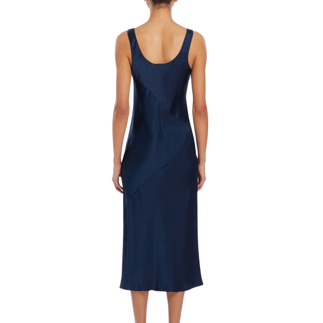 Sydney Silk Dress in Ink