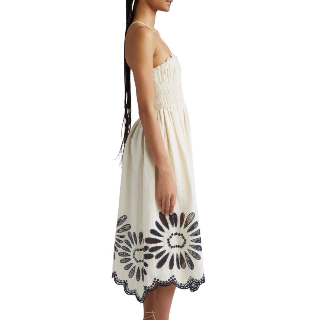 Beatrice Dress in Porcelain
