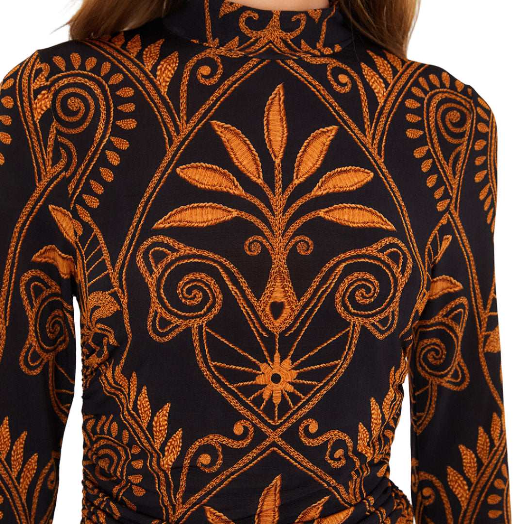 CORNELY AINIKA BLACK JERSEY BLOUSE