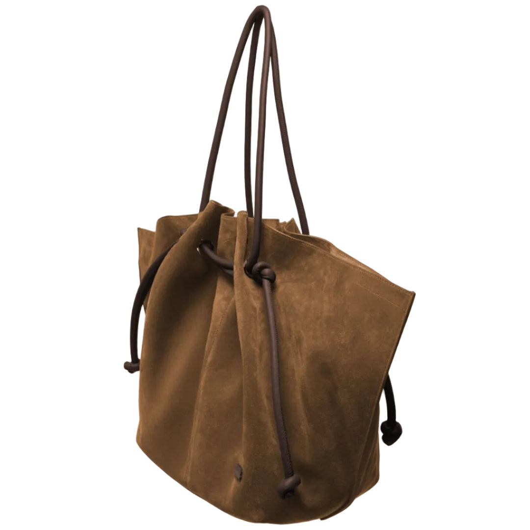 SUEDE TOTE BAG CHARMS