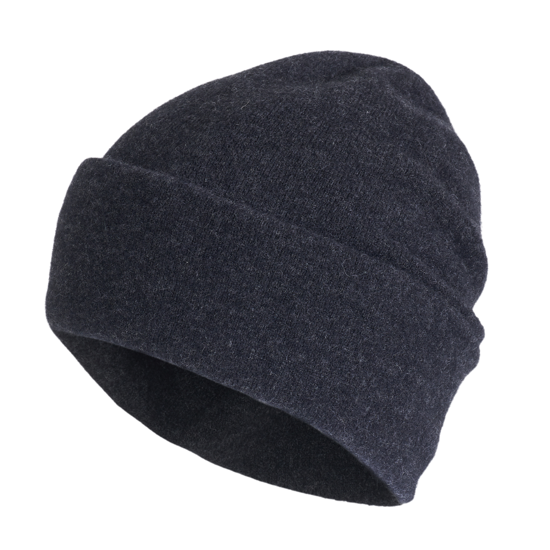 Stretch Cashmere Beanie in Black