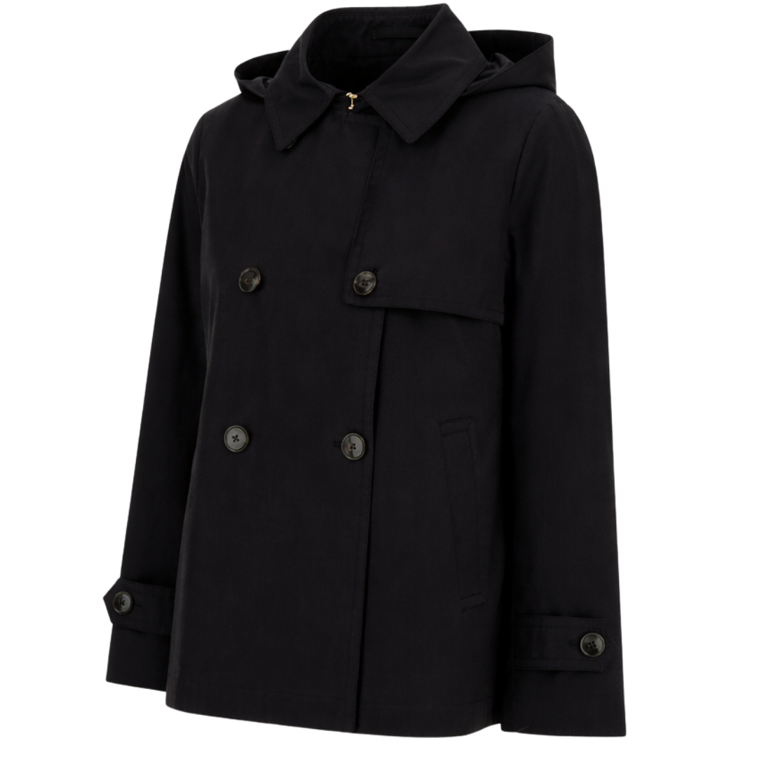 Pea Coat In Dean in Black