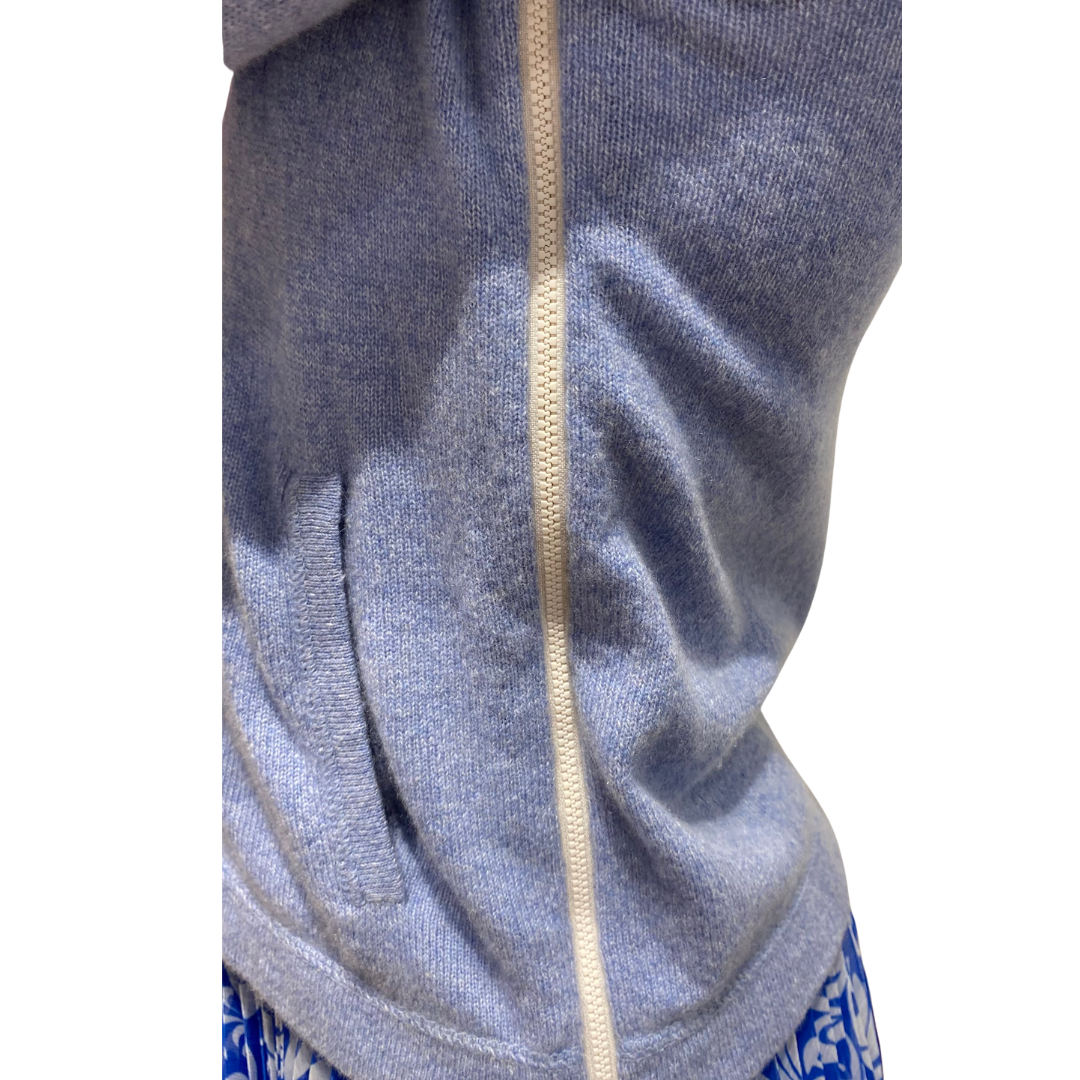 Hoodie with Contrast Ties in Slate/Mojave