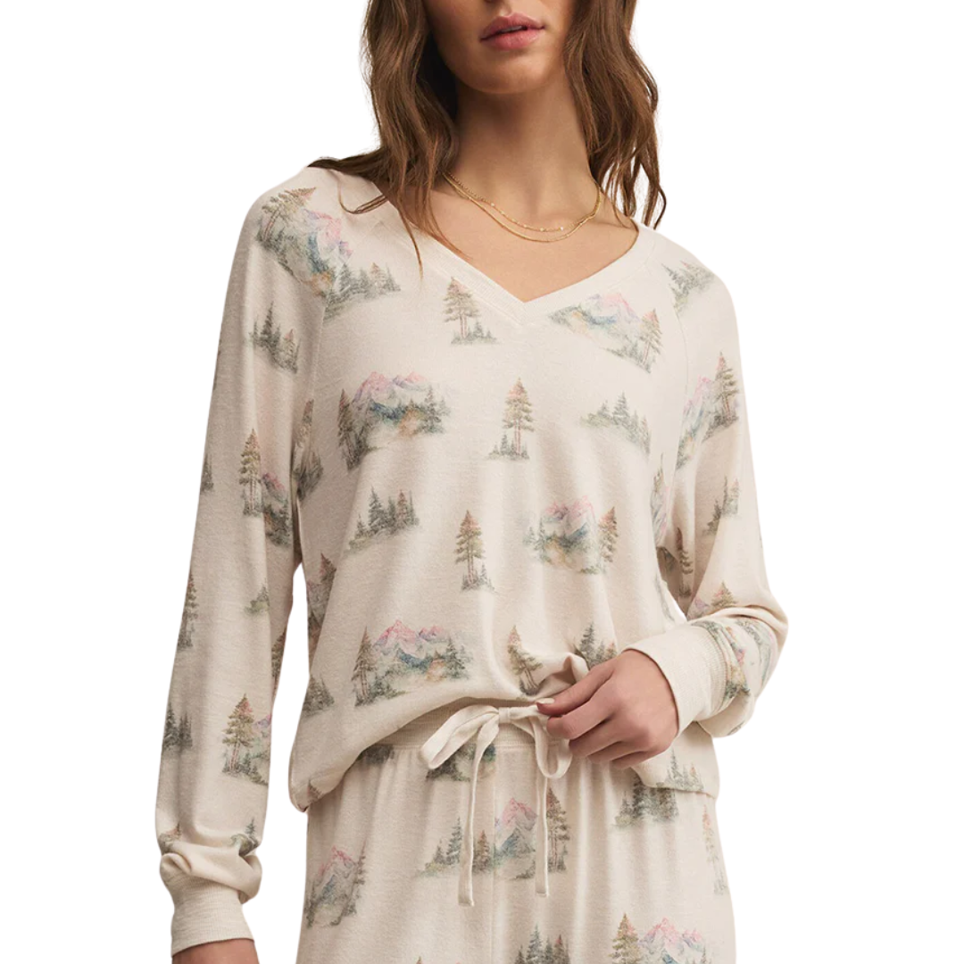 Maggie Camp Long Sleeve Top in Crystal