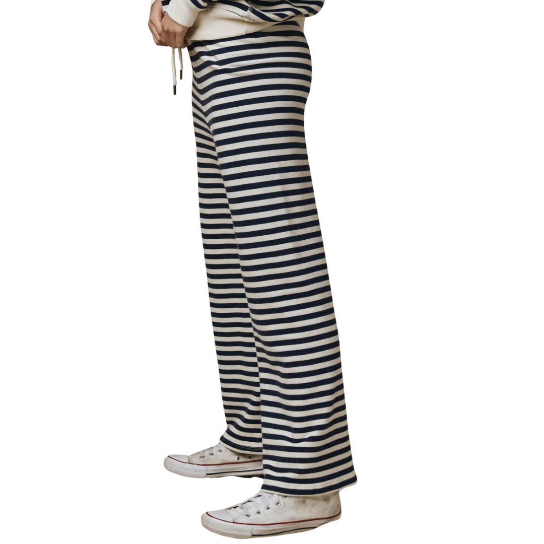 The Lap Sweatpant in Navy Sailor Stripe