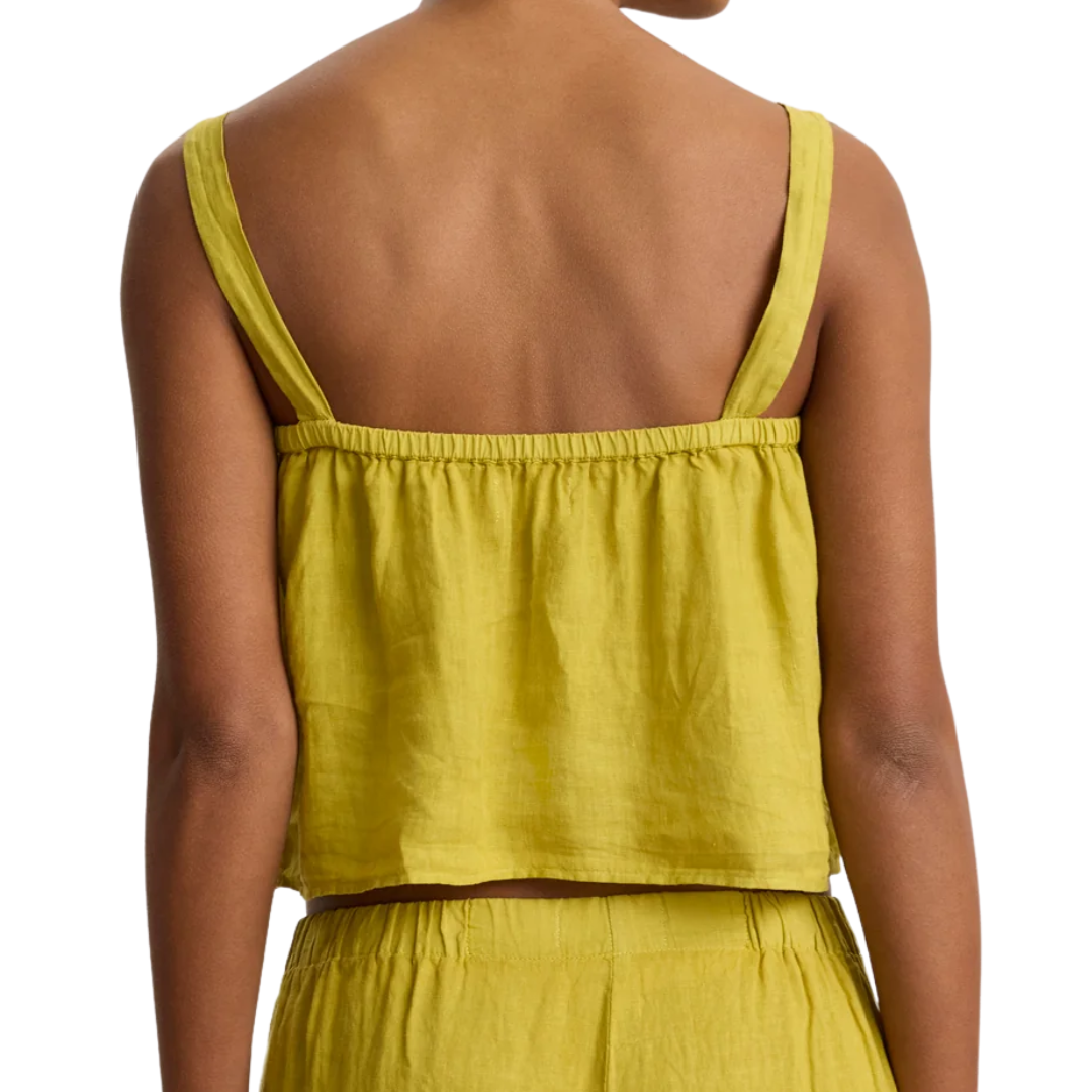 Quin Linen Top in Dandelion
