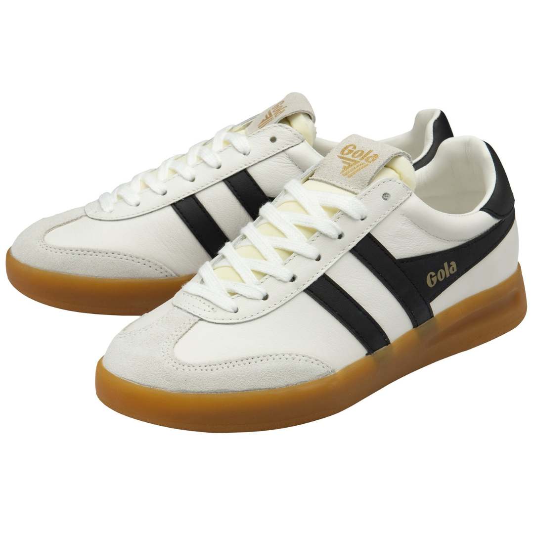 Cyclone Leather Sneaker in White/Black/Gum