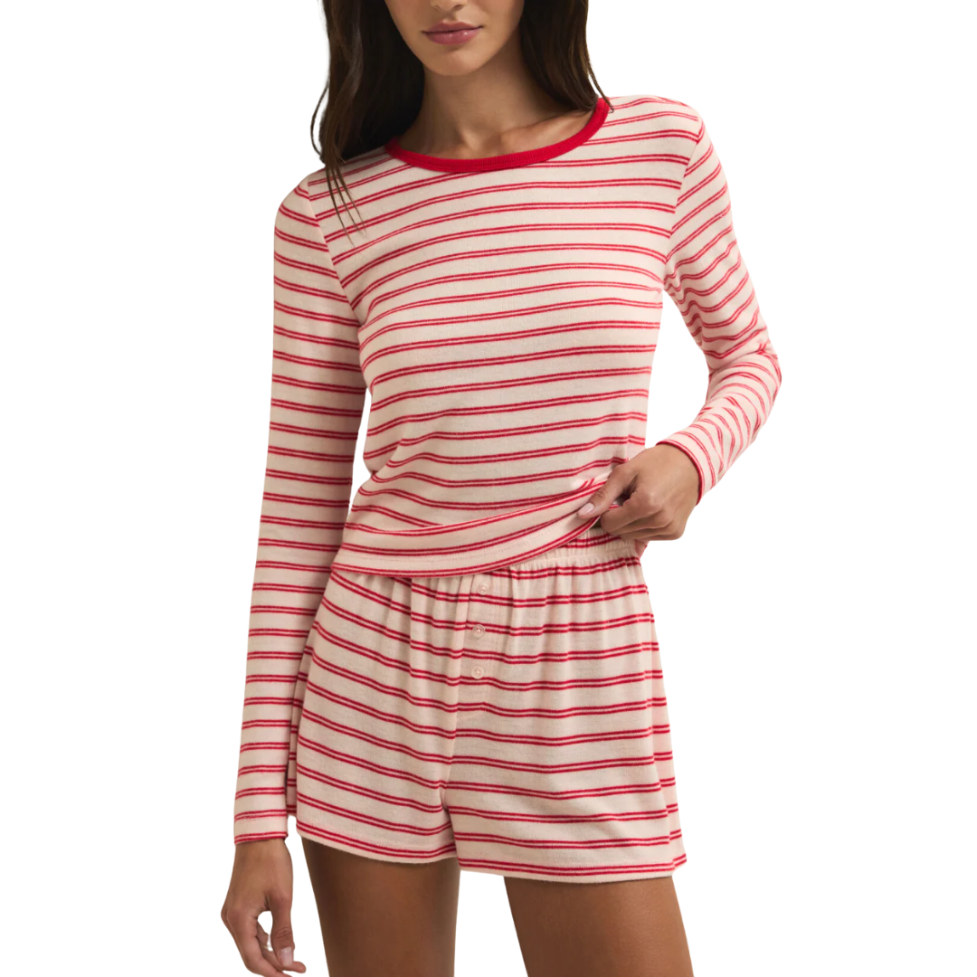Night In Stripes LS Top in Multi