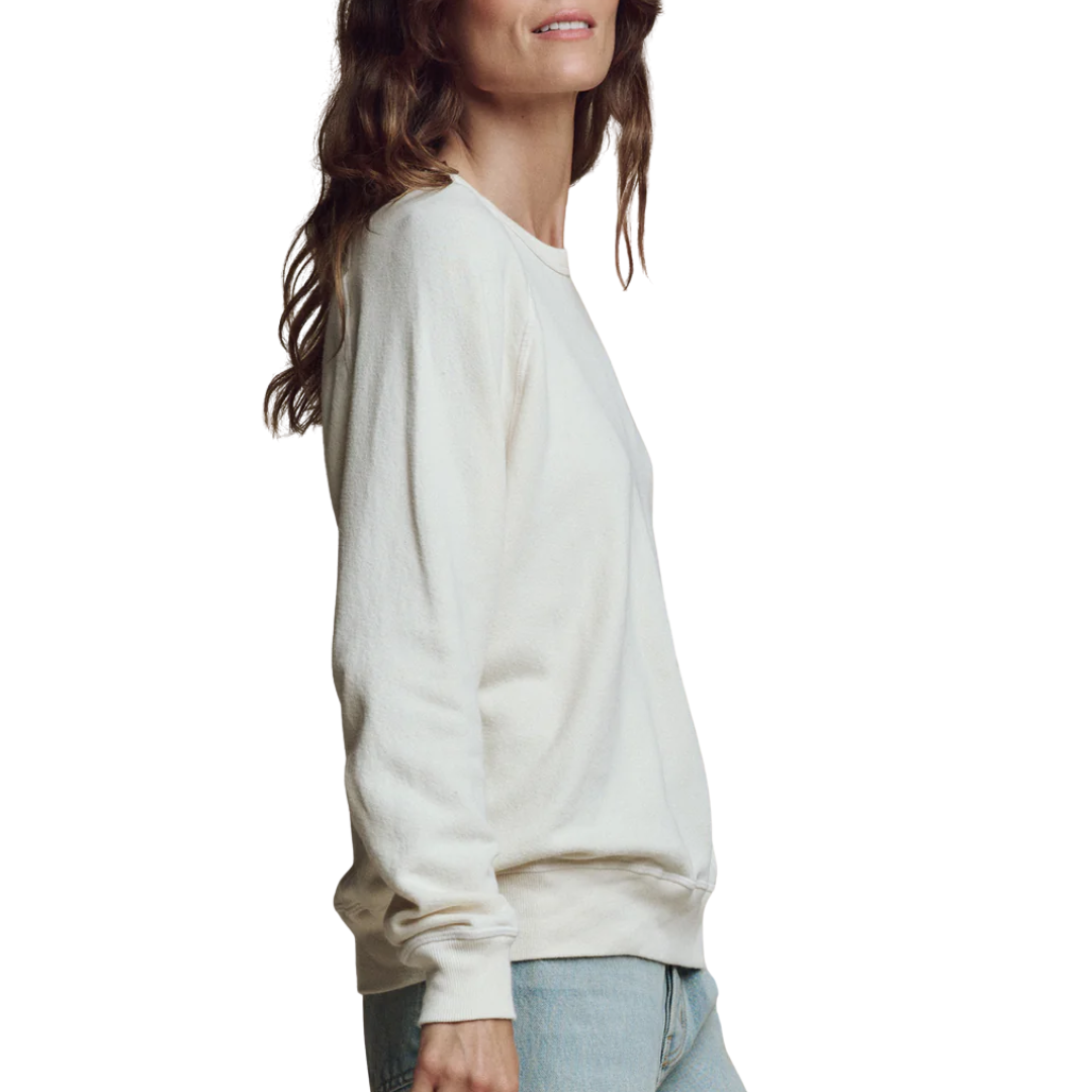 The College Sweatshirt in Washed White