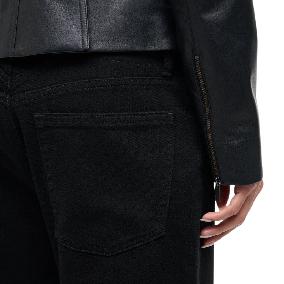 Wells Leather Jacket in Black