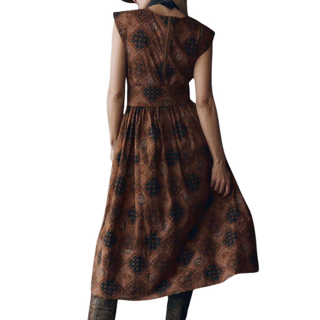 Tulsa Dress in Geo Bandana Print