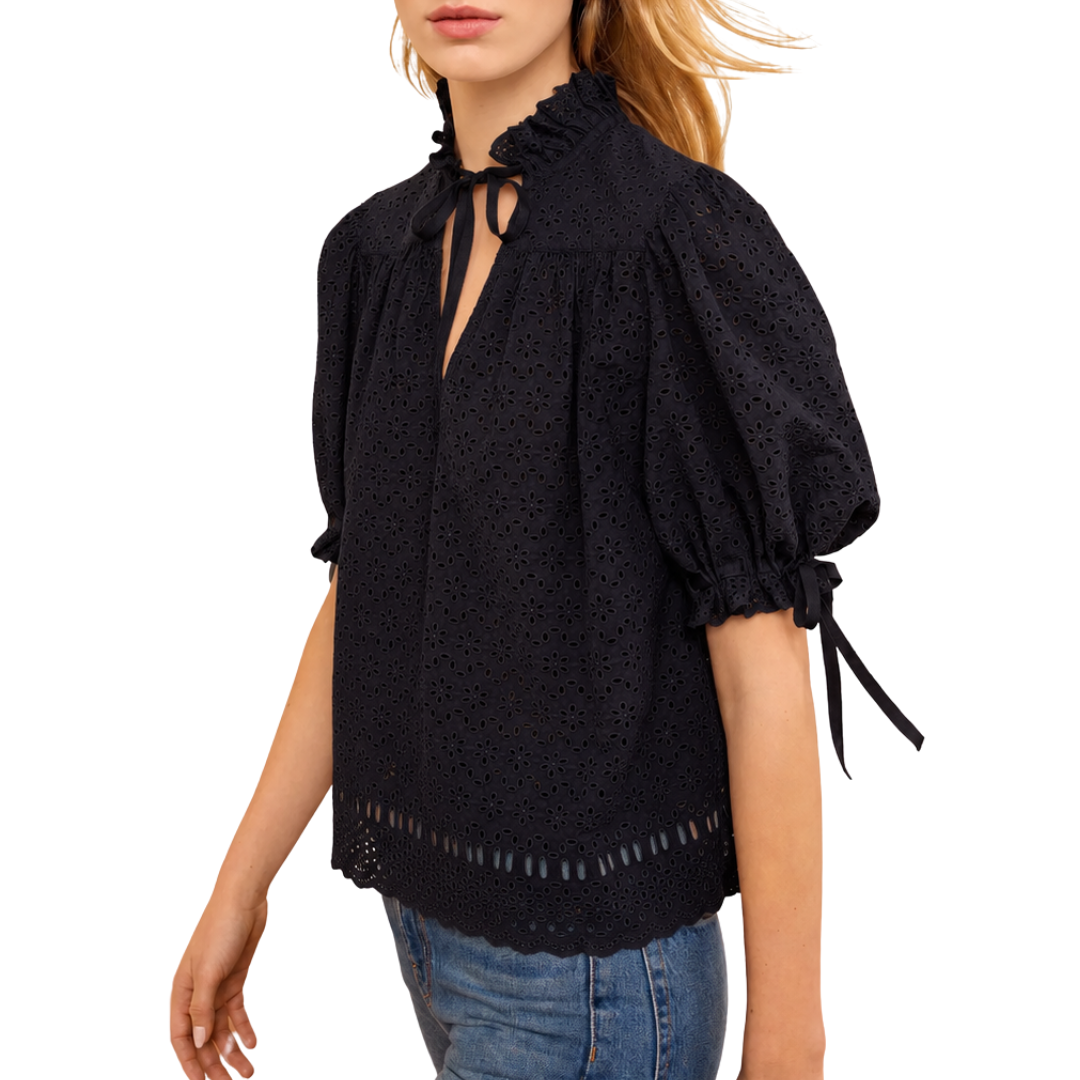 Alouette Cotton Top in Midnight