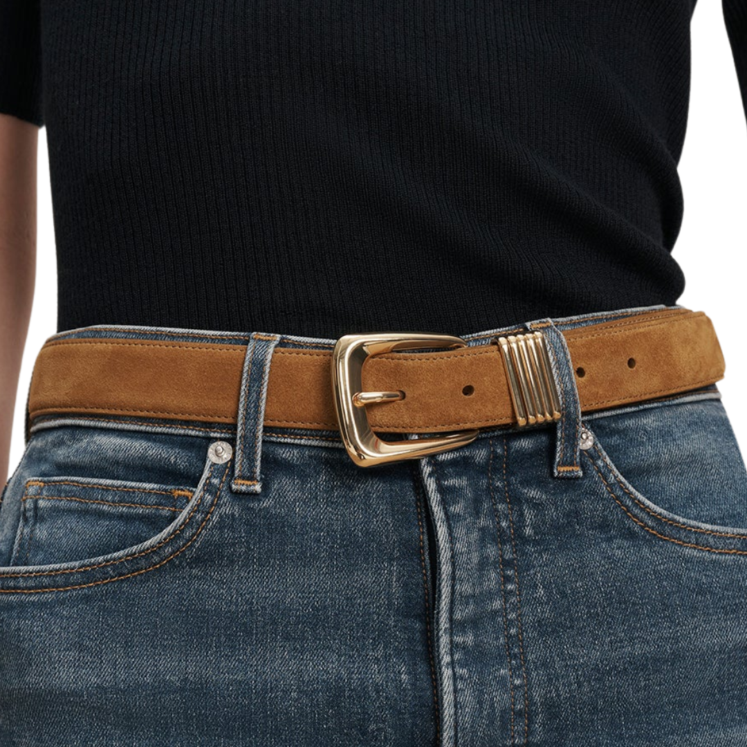 Arch Suede Belt in Acorn