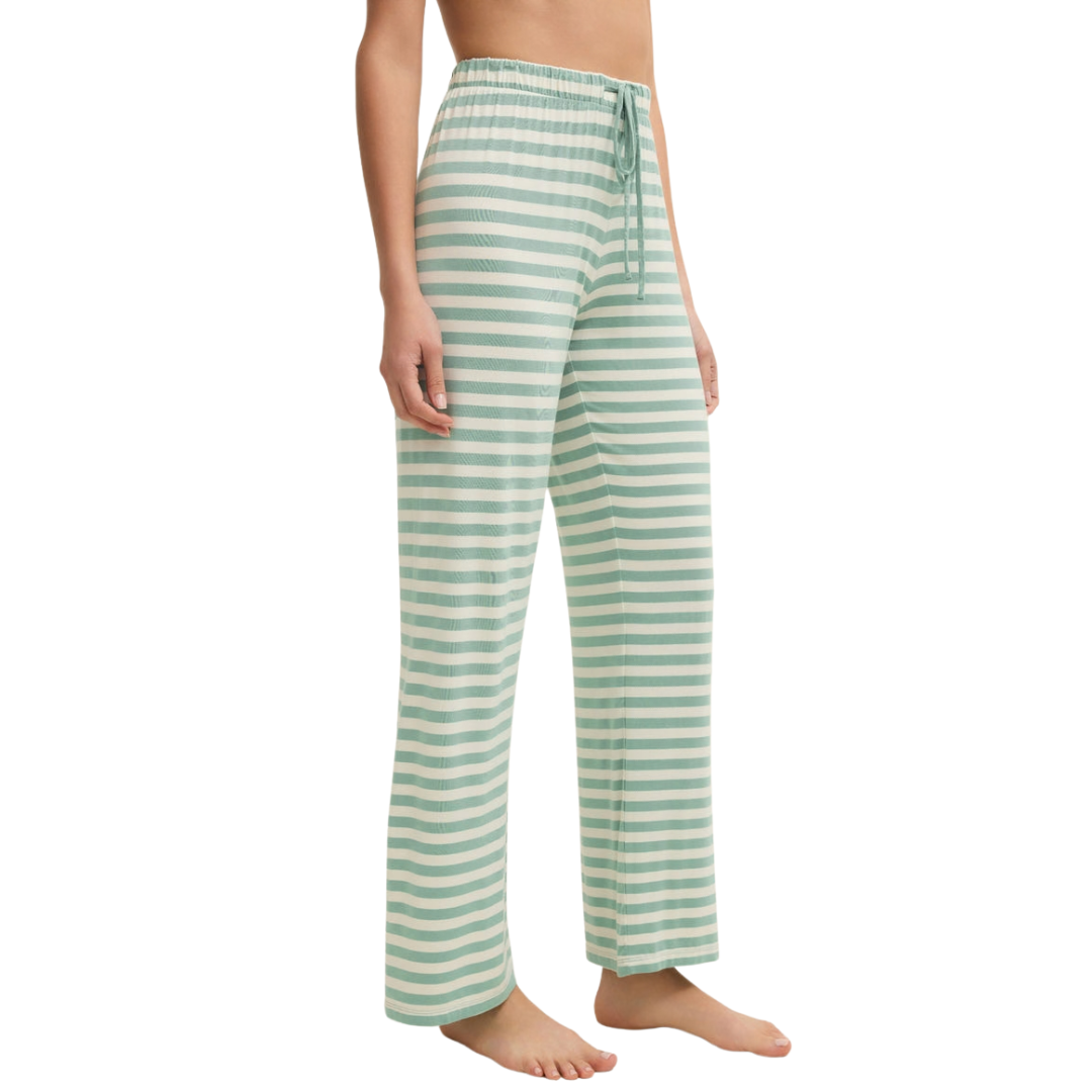 So Sweet Stripe Pant in Crystal Green
