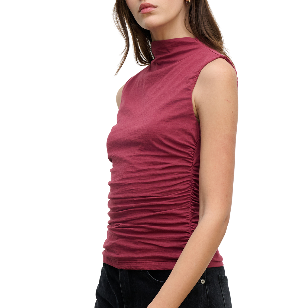 Madeline Sleeveless Top in Cherrywood